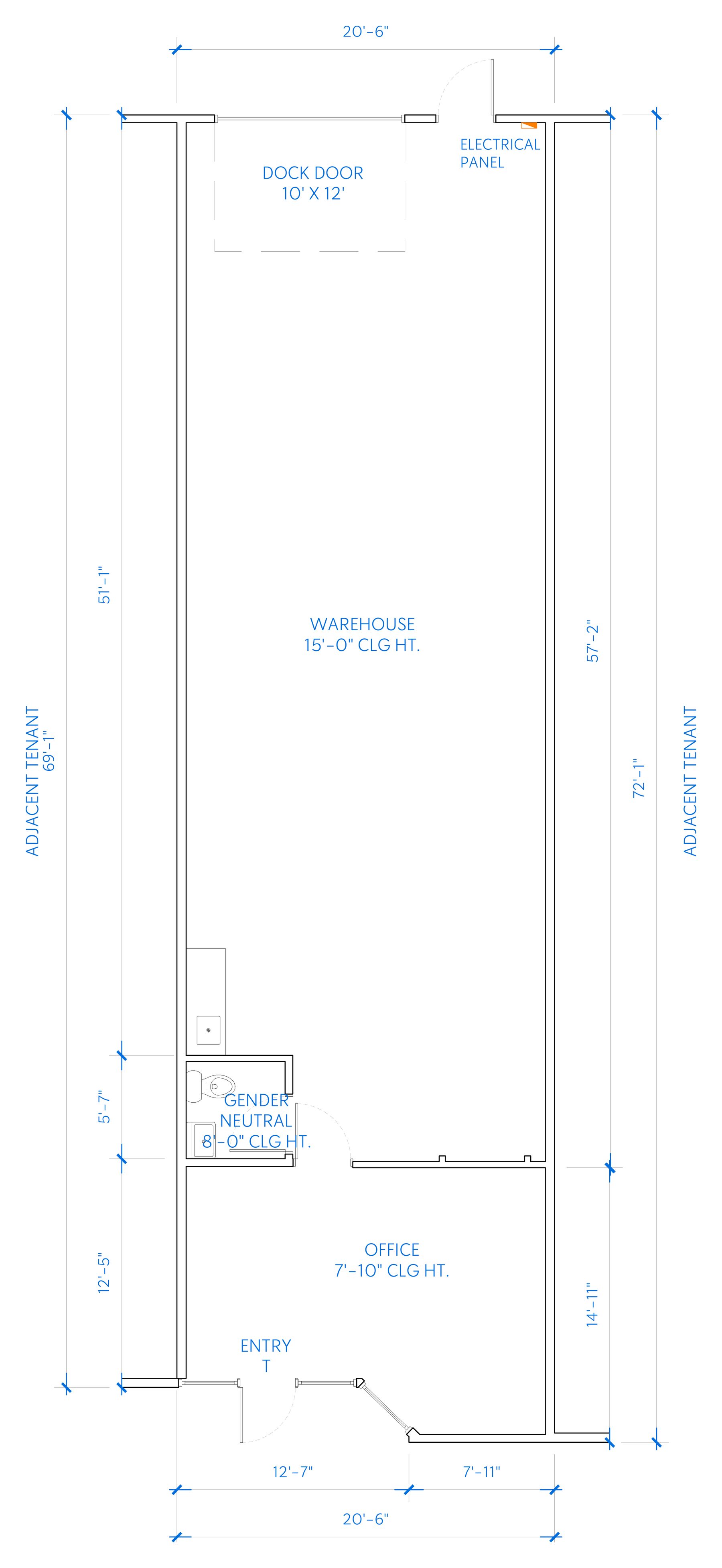 Multi-Unit Commerce Center floor plan sample