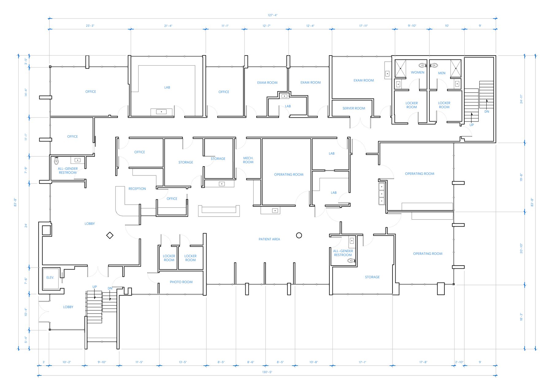 Healthcare facility floor plan