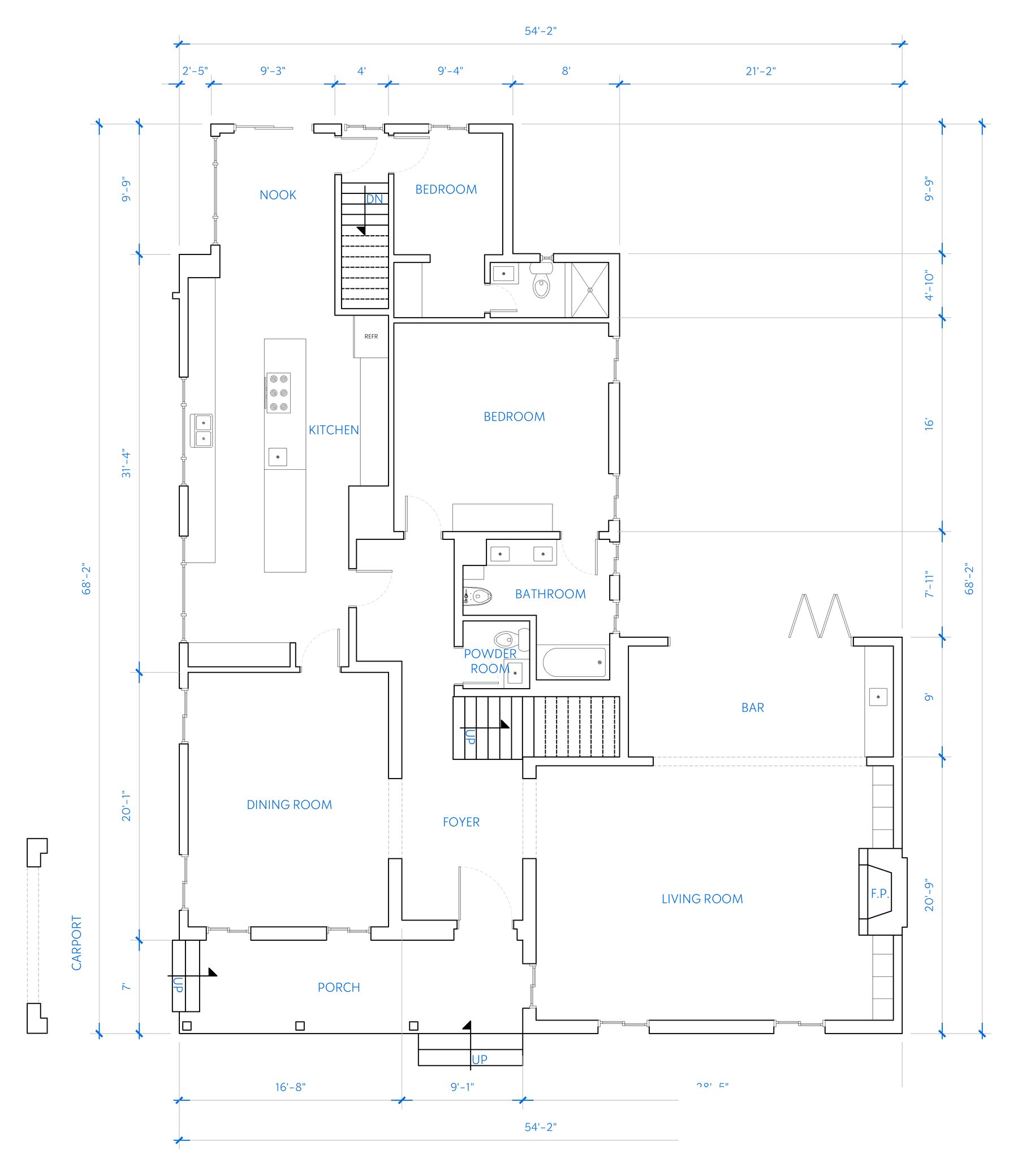 Mid-City Single-Family Home floor plan sample