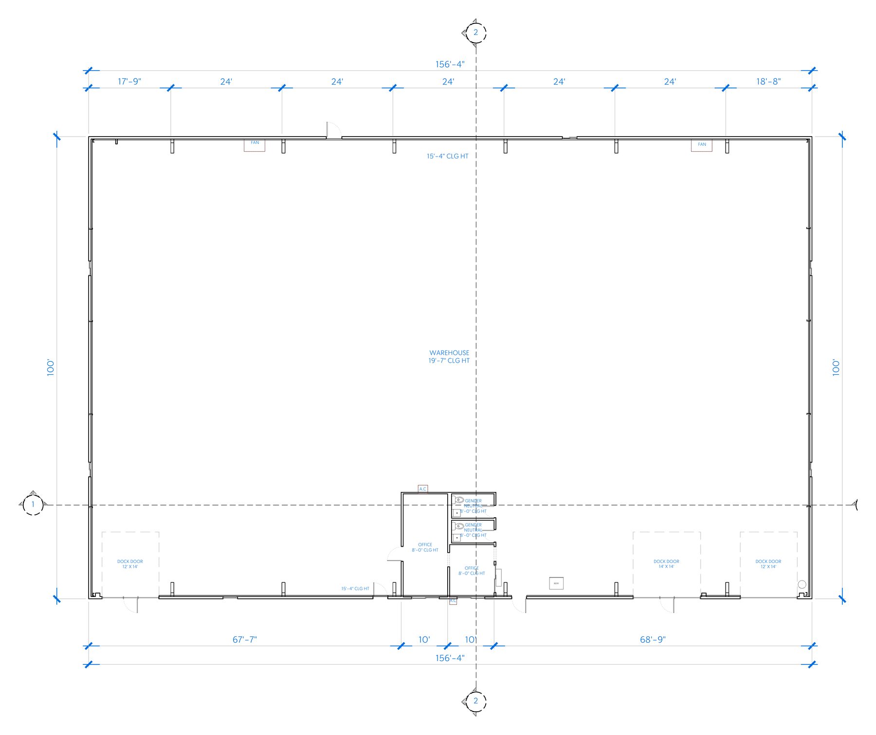 Industrial Warehouse floor plan sample